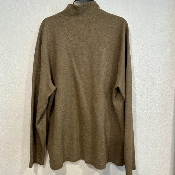 JOE Joseph Abboud 1/4 Zip Pullover Sweater Light Brown Long Sleeves Mens Size XL - Picture 2 of 5